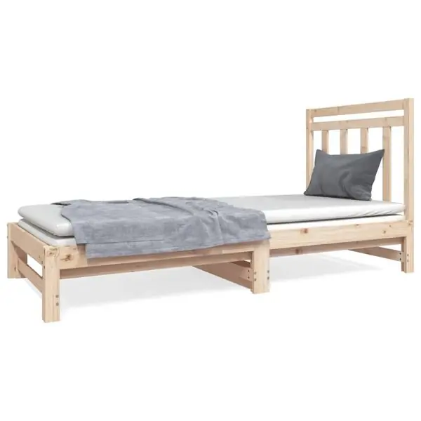 Kundfavorit vidaXL Utdragbar dagbädd 2x(90x190) cm massiv furu