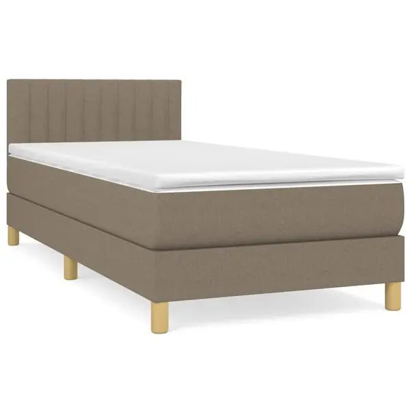 Kampanjpris vidaXL Ramsäng med madrass taupe 80x200 cm tyg