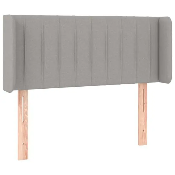 Rea vidaXL Sänggavel med kanter ljusgrå 83x16x78/88 cm tyg