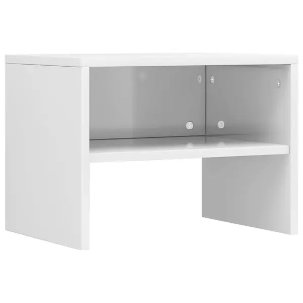 vidaXL Sängbord vit högglans 40x30x30 cm konstruerat trä Fynd