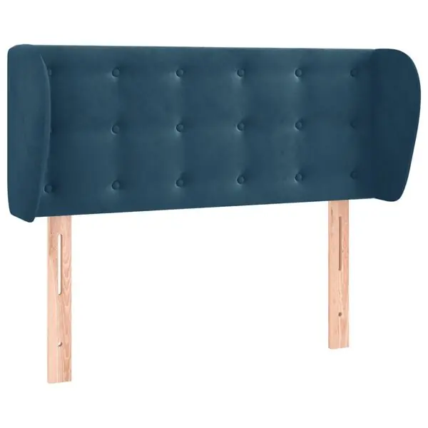 vidaXL Sänggavel med kanter mörkblå 83x23x78/88 cm sammet Kampanj