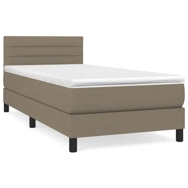 vidaXL Ramsäng med madrass taupe 80x200 cm tyg Kampanj