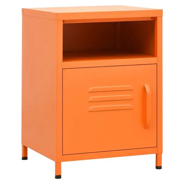 vidaXL Sängbord orange 35x35x51 cm stål Snabb leverans