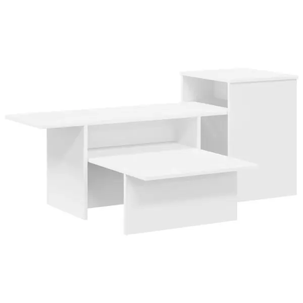 vidaXL Konsolbord Vit 91,5 x 35 x 38,5 cm Konstruerat trä Nedsatt pris