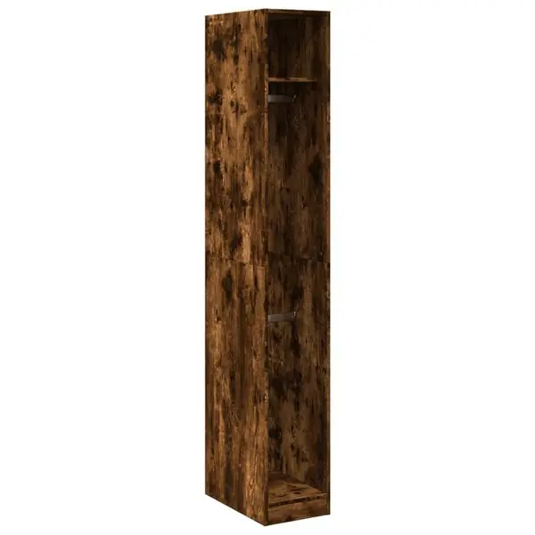 Kundfavorit vidaXL Garderob rökfärgad ek 30x50x200 cm konstruerat trä