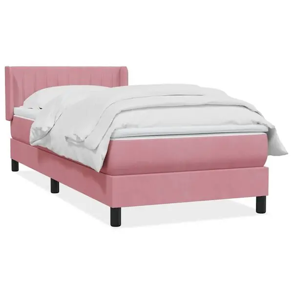 Köp nu vidaXL Ramsäng med madrass rosa 90x210 cm sammet