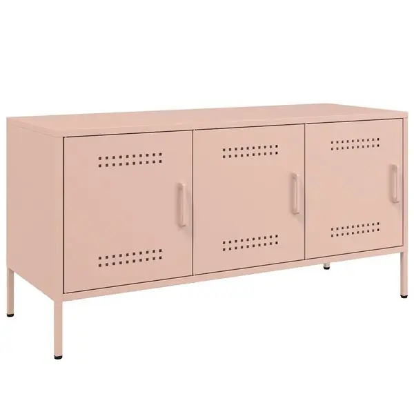 I lager vidaXL TV-skåp rosa 100,5x39x50,5 cm stål