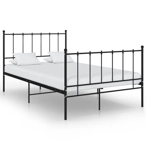 Fynd vidaXL Sängram utan madrass svart metall 120x200 cm