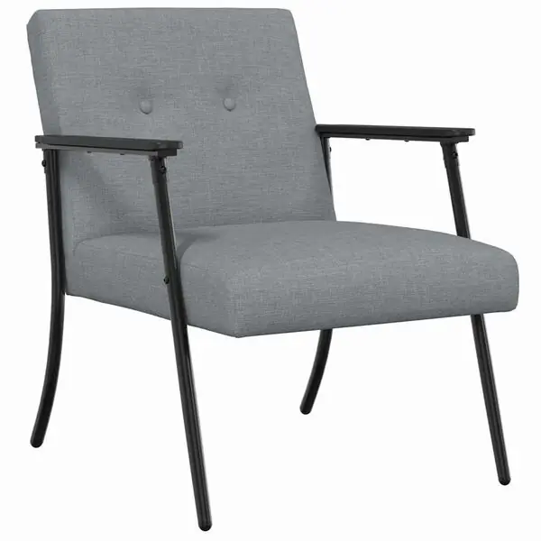 vidaXL fåtölj Ljusgrå tyg Säker betalning