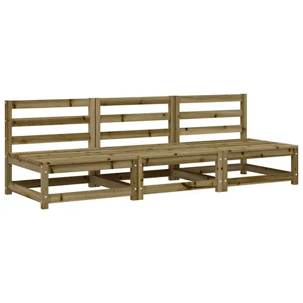 vidaXL Trädgårdssoffa utan armstöd 3 st vit 70x70x67 cm Lägg i varukorgen