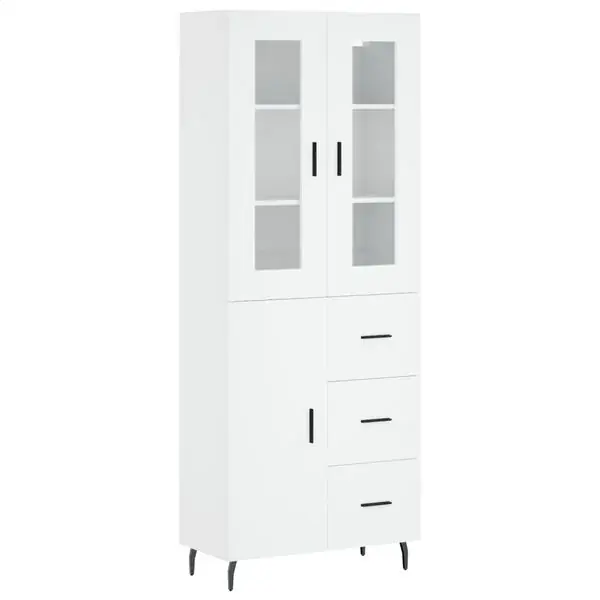 vidaXL Högskåp vit 69,5x34x180 cm konstruerat trä Beställ nu