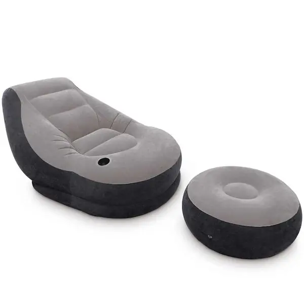 Bästa pris Intex Uppblåsbar fåtölj med puff Ultra Lounge Relax 68564NP