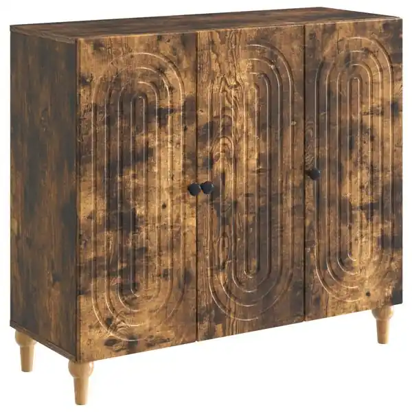 vidaXL Sideboard Rökt ek 89 x 34,5 x 80 cm Konstruerat trä Populär