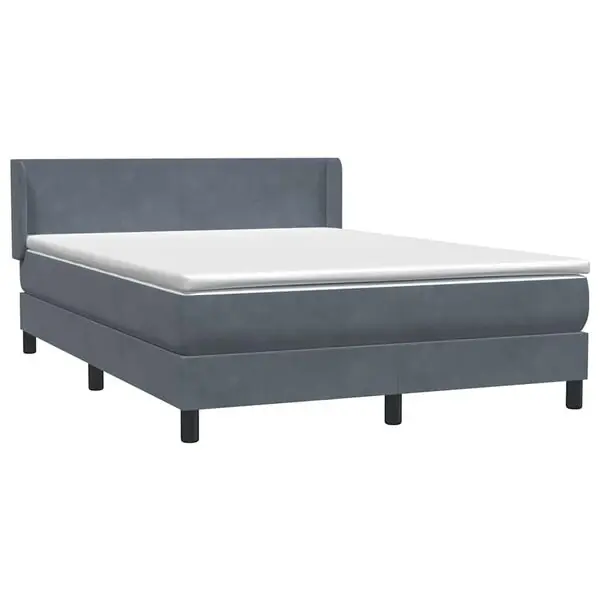 Kundfavorit vidaXL Ramsäng med madrass mörkgrå 140x220 cm sammet
