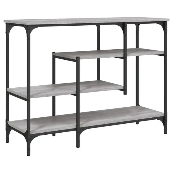 vidaXL Konsolbord med hyllor grå sonoma 100x35x75 cm Handla nu