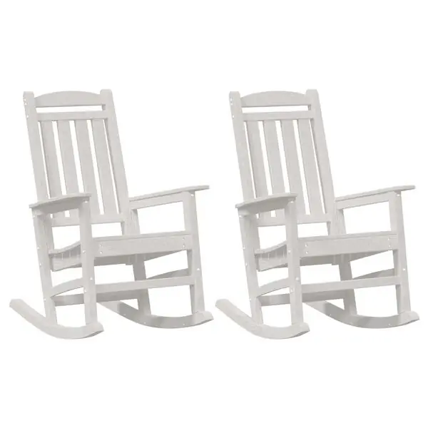 vidaXL Gungstol 2 pcs Vit 92 x 70 x 108 cm polyeten Premium