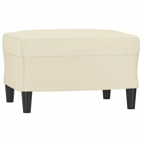 Fynd vidaXL Fotpall gräddvit 60x50x41 cm konstläder