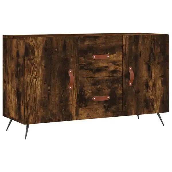 Säker betalning vidaXL Byrå rökfärgad ek 100x36x60 cm konstruerat trä