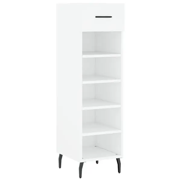 vidaXL Skohylla vit 30x35x105 cm konstruerat trä Rea
