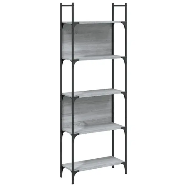 vidaXL Bokhylla grå sonoma 155,5x24x166,5 cm konstruerat trä Sänkt pris