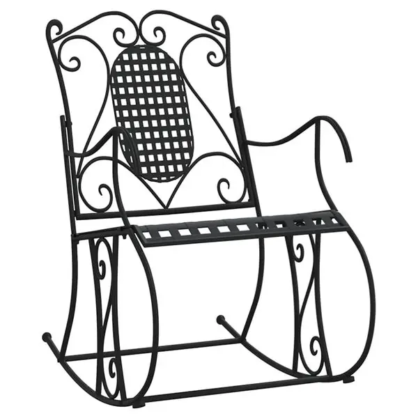 vidaXL Gungbänk 84 cm svart stål Rabatter