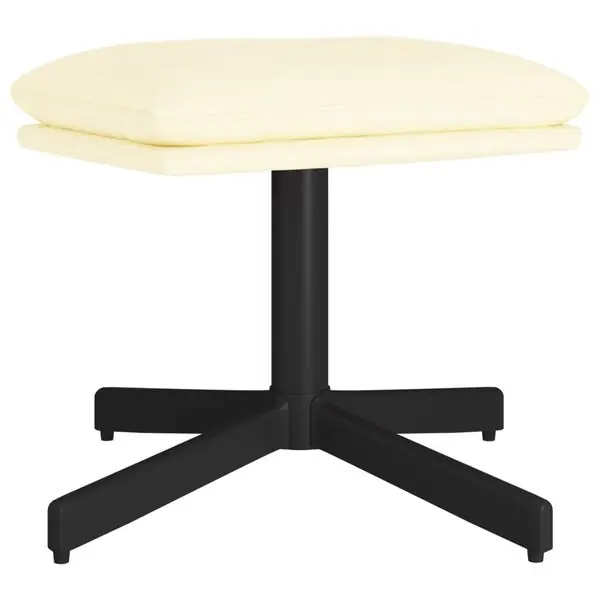 vidaXL Fotpall gräddvit 60x60x36 cm konstläder Sänkt pris