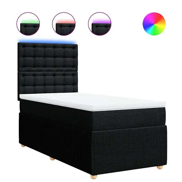 Kundfavorit vidaXL Ramsäng med madrass svart 80x200 cm tyg