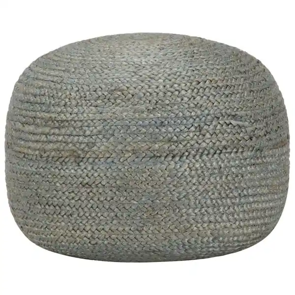 vidaXL Handgjord sittpuff olivgrön 45x30 cm jute Nedsatt pris