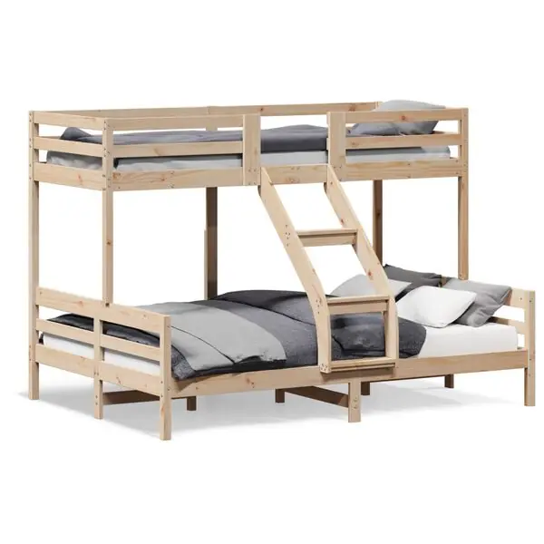 Erbjudande vidaXL Våningssäng 80x200/140x200 cm massiv furu