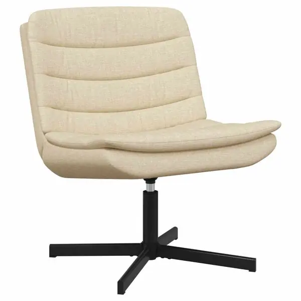 vidaXL Skrivstol Kräm 63 x 75 x 76 cm tyg Handla nu