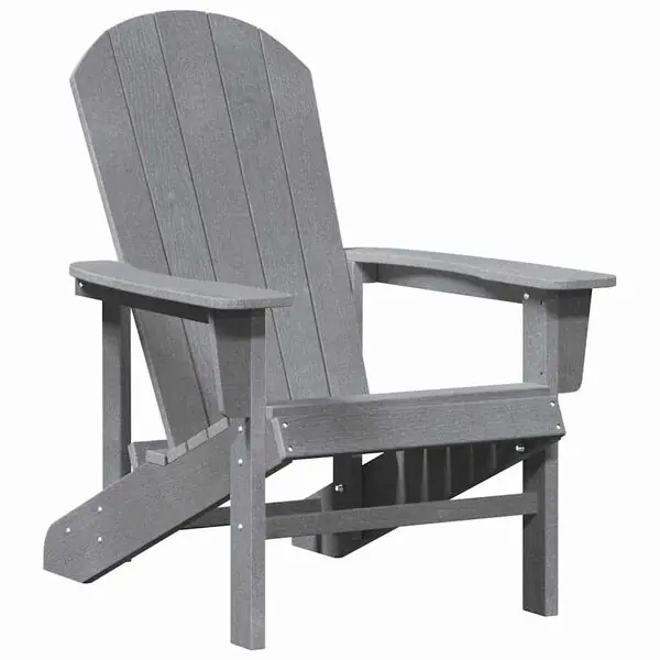 Lågt pris vidaXL Adirondackstol Ljusgrå 82 x 74 x 92 cm HDPE