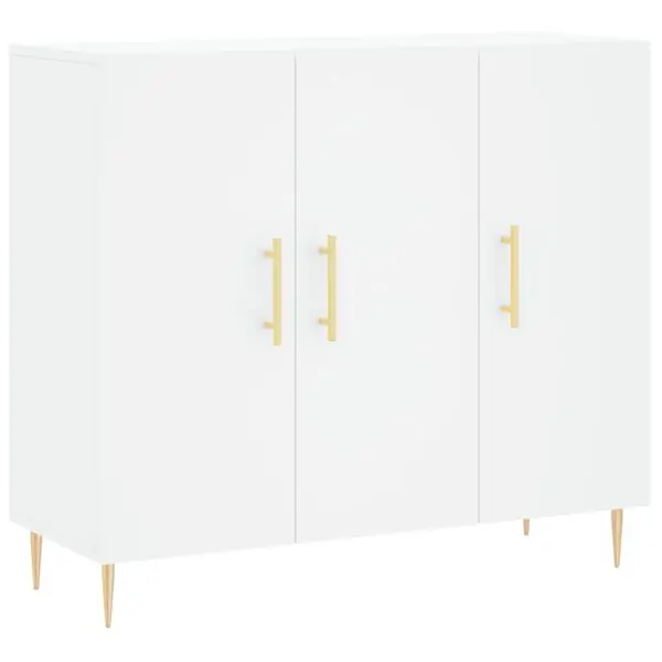 Billig vidaXL Skänk vit 90x34x80 cm konstruerat trä