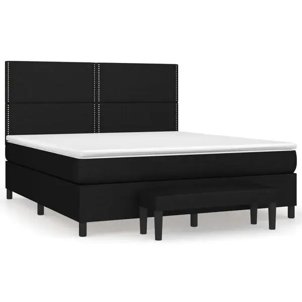 Nedsatt pris vidaXL Ramsäng med madrass svart 180x200 cm tyg