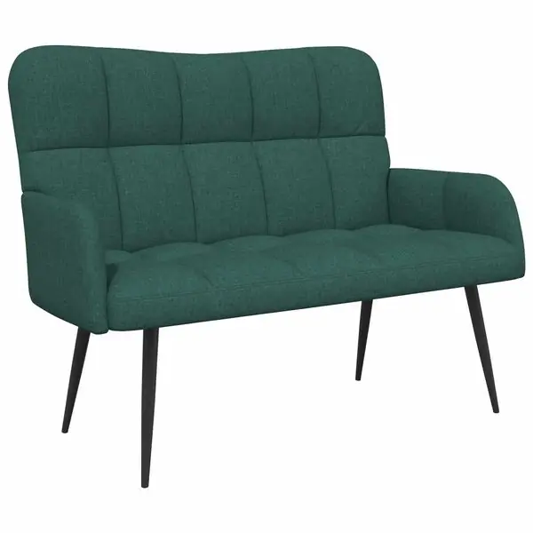 Nyhet vidaXL Tvåsitssoffa Mörkgrön 115 x 61 x 87 cm tyg
