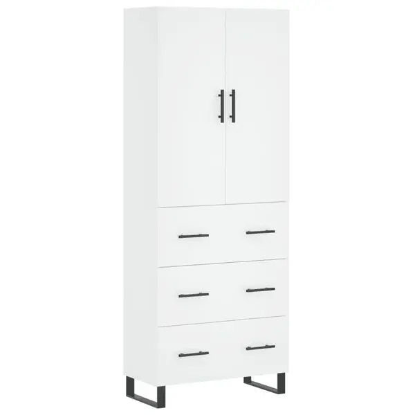 Fynd vidaXL Högskåp vit 69,5x34x180 cm konstruerat trä