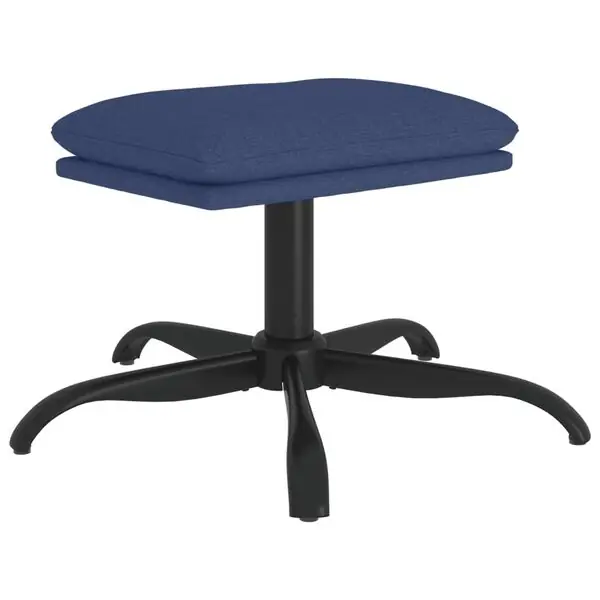 Billig vidaXL Fotpall blå 60x60x36 cm tyg