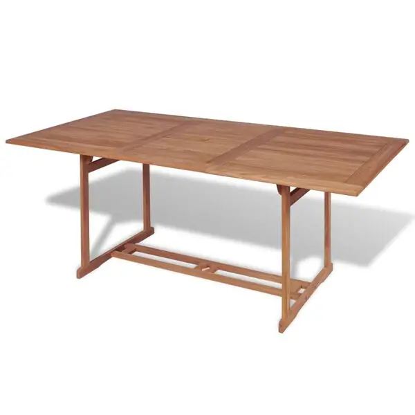 vidaXL Trädgårdsbord 180x90x75 cm massiv teak Nyhet