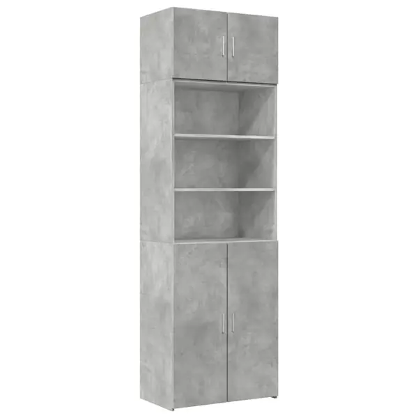Fynd vidaXL Förvaringsskåp betonggrå 70x42,5x225 cm konstruerat trä