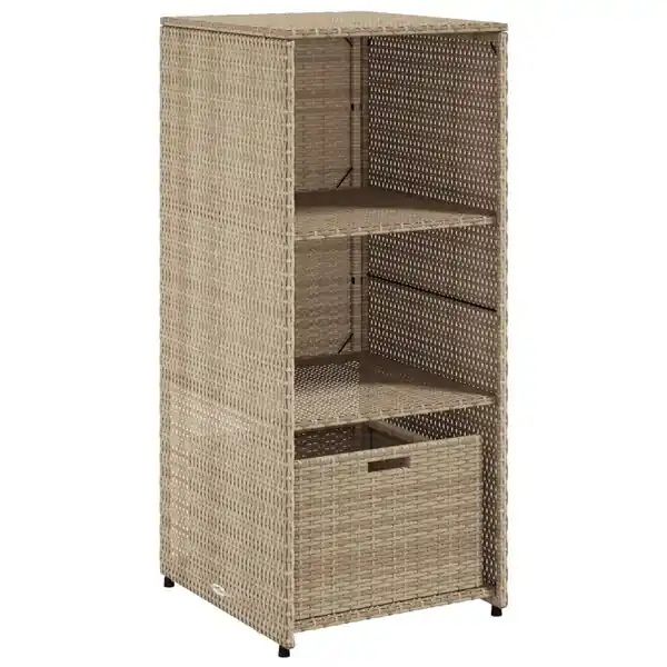 Kampanjpris vidaXL Trädgårdsskåp beige 50x55x115 cm konstrotting