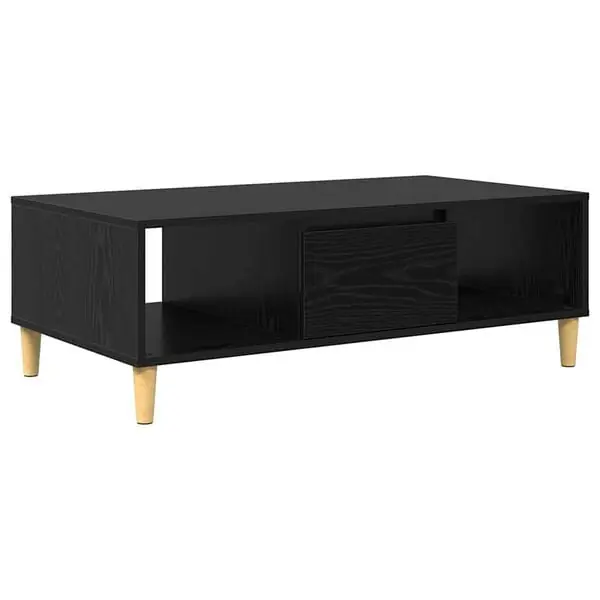 Rea vidaXL Kaffeebord Svart Ek 102 x 55 x 35 cm Konstruerat trä