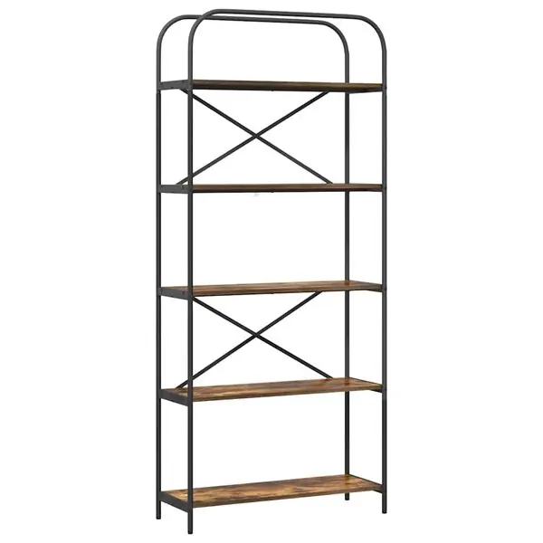 Extra rabatt vidaXL Hyllsystem Rökt ek 80 x 30 x 183 cm Konstruerat trä