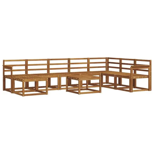 Bästa pris vidaXL Utomhussoffset 9 pcs Naturfärg Massivt Akaciaträ