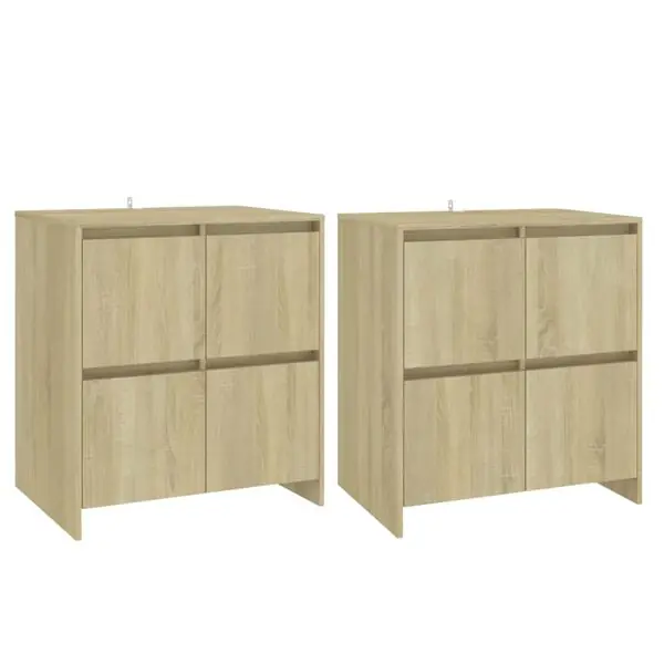 Lägg i varukorgen vidaXL Skänkar 2 st sonoma-ek 70x41x75 cm konstruerat trä