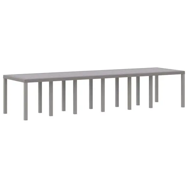 Expressleverans vidaXL Trädgårdsbord Ljusgrå 350 x 100 x 74 cm konstrotting