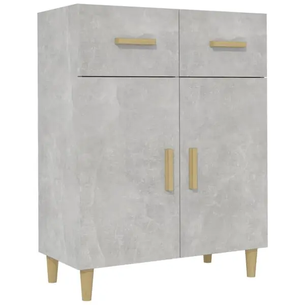 vidaXL Byrå betonggrå 69,5x34x89 cm konstruerat trä Extra rabatt