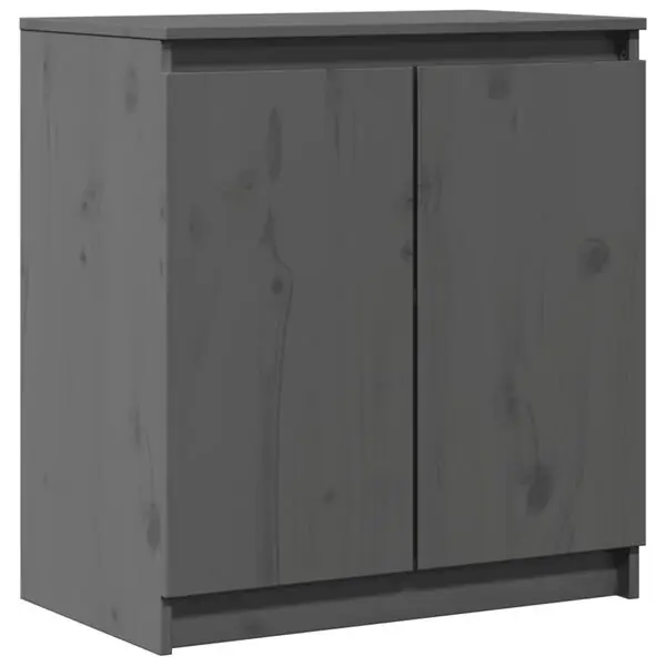 Rea vidaXL Skänk grå 60x36x65 cm massiv furu