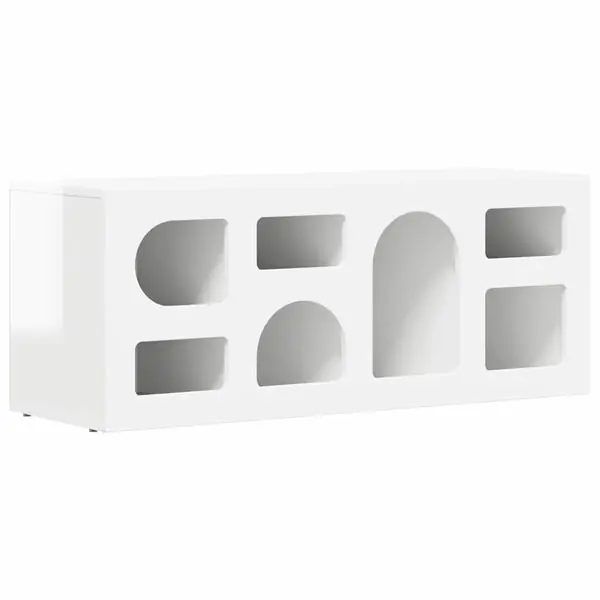 Säker betalning vidaXL TV-skåp Högblanka vita 100 x 35 x 40 cm Konstruerat trä