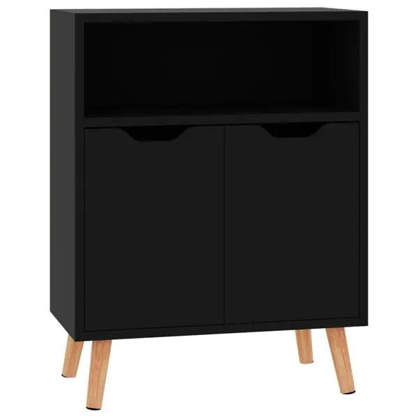 vidaXL Skänk svart högglans 60x30x72 cm konstruerat trä Bästa pris