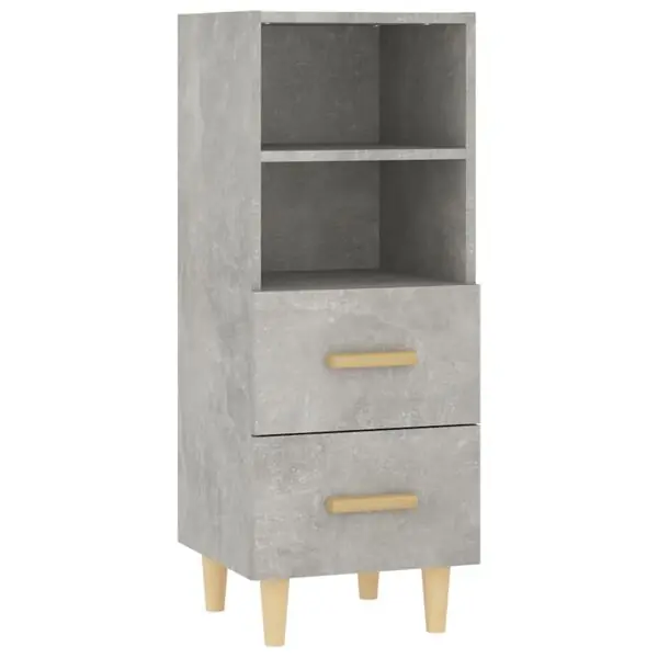 vidaXL Skåp betonggrå 34,5x34x90 cm konstruerat trä Kampanj