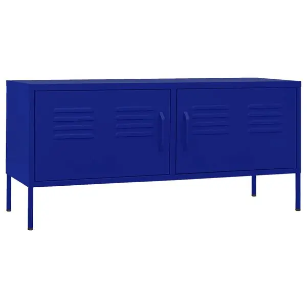 vidaXL Tv-bänk marinblå 105x35x50 cm stål Expressleverans